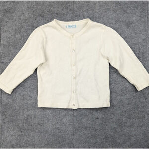 Vintage Feltman Bros Cardigan Baby 18-24M Cotton Timeless Preppy Retro Natural